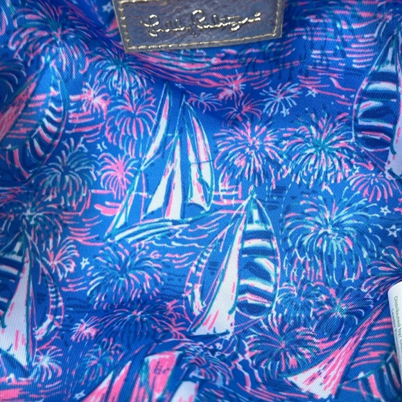 Lilly Pulitzer Wicker Case with "Boca Blue Its A Sailabration" Lining - NWT - Picture 10 of 12